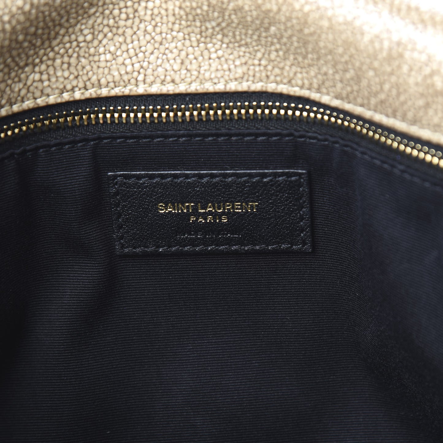 Stingray Embossed Monogram Medium Niki Chain Satchel Beige