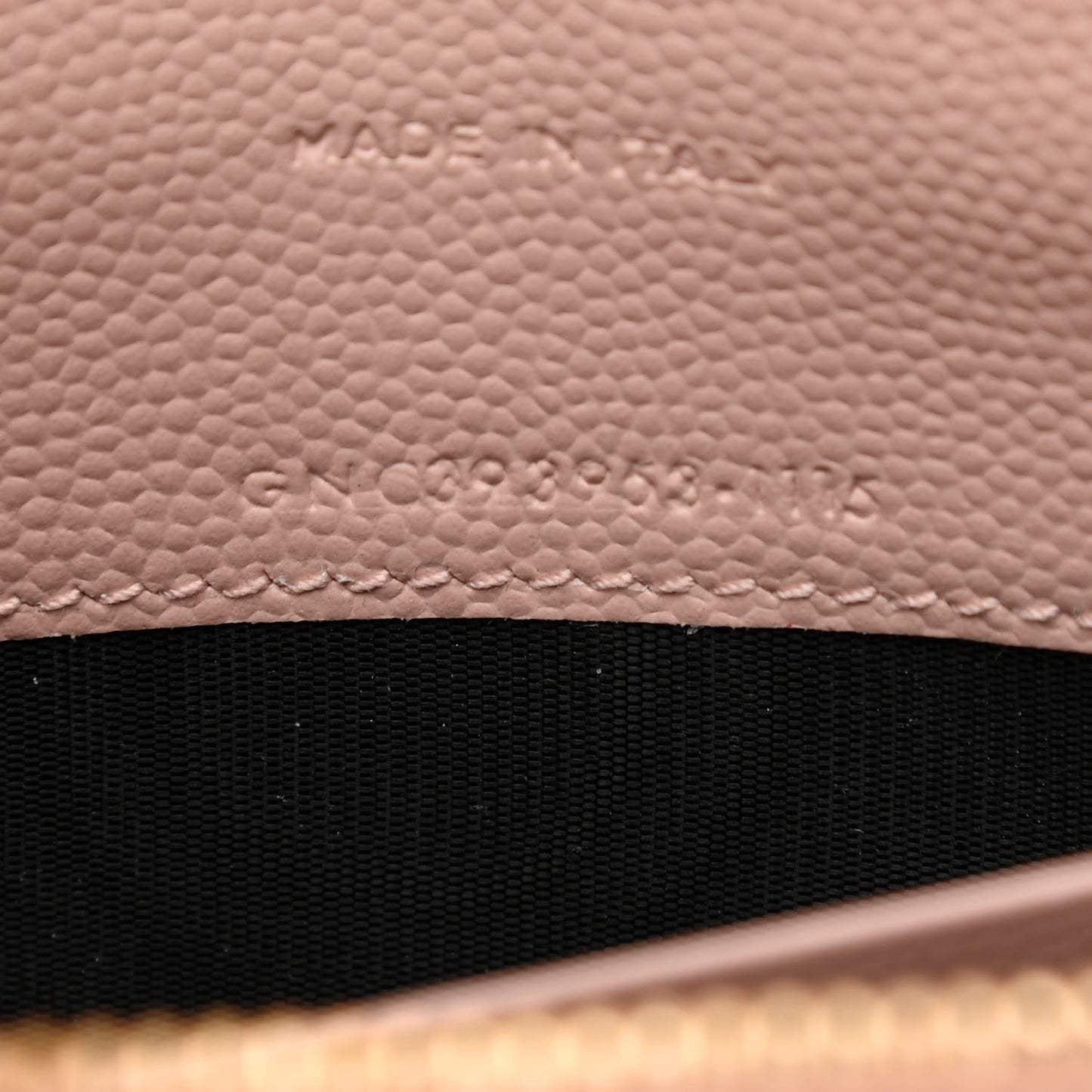 Grain De Poudre Matelasse Chevron Monogram Envelope Chain Wallet Pale Pink