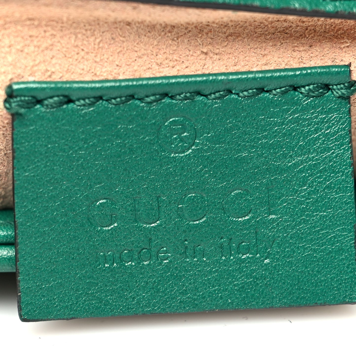 Calfskin Matelasse Super Mini GG Marmont Shoulder Bag Emerald Green