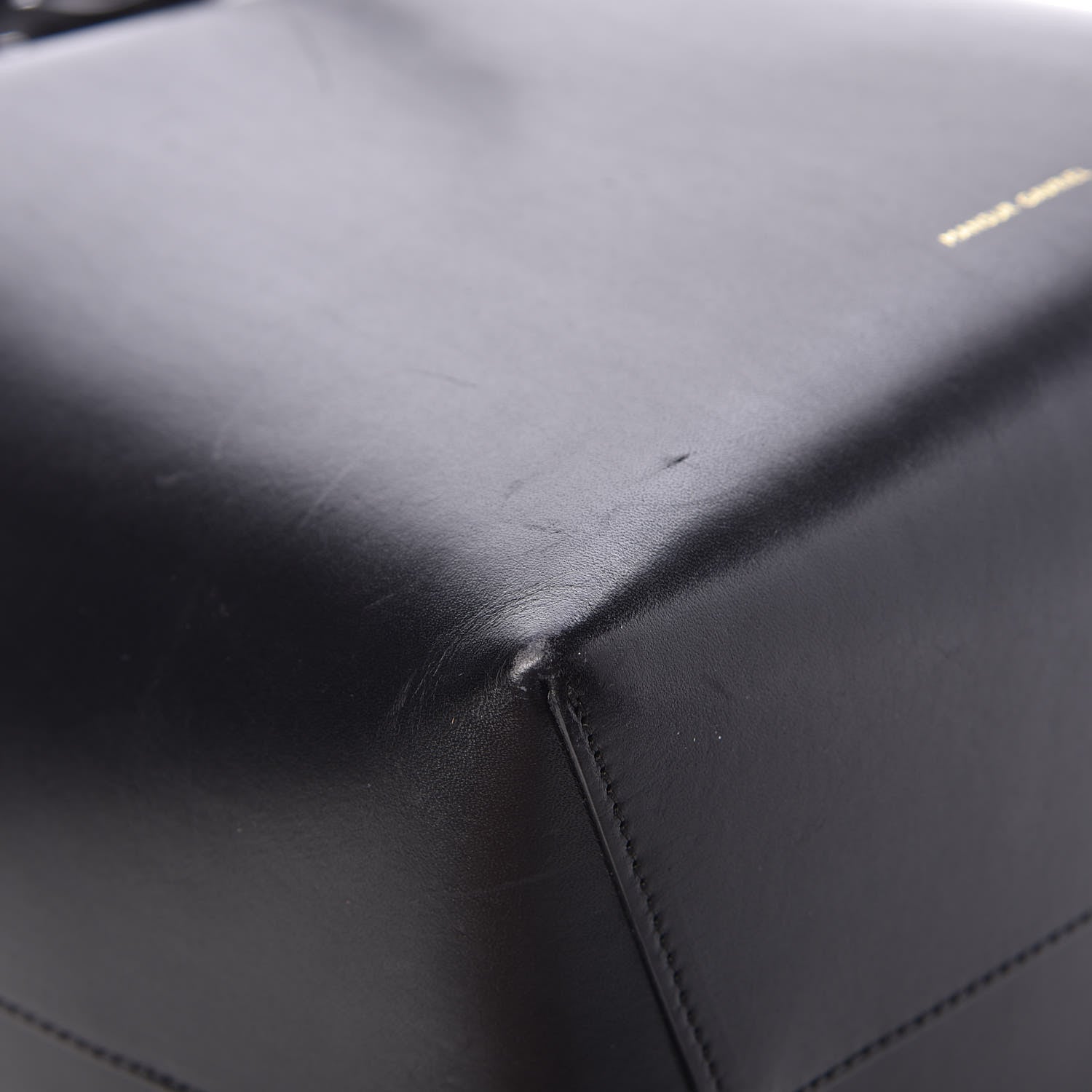 Mansur Gavriel Vegetable Tanned Calfskin Bucket Bag Black Flamma 9 of 12