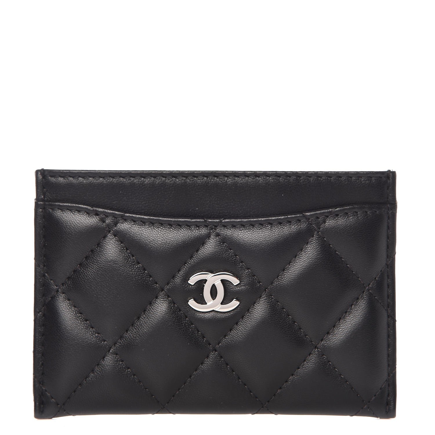 Chanel Lambskin Quilted Card Holder Black 1 of 9