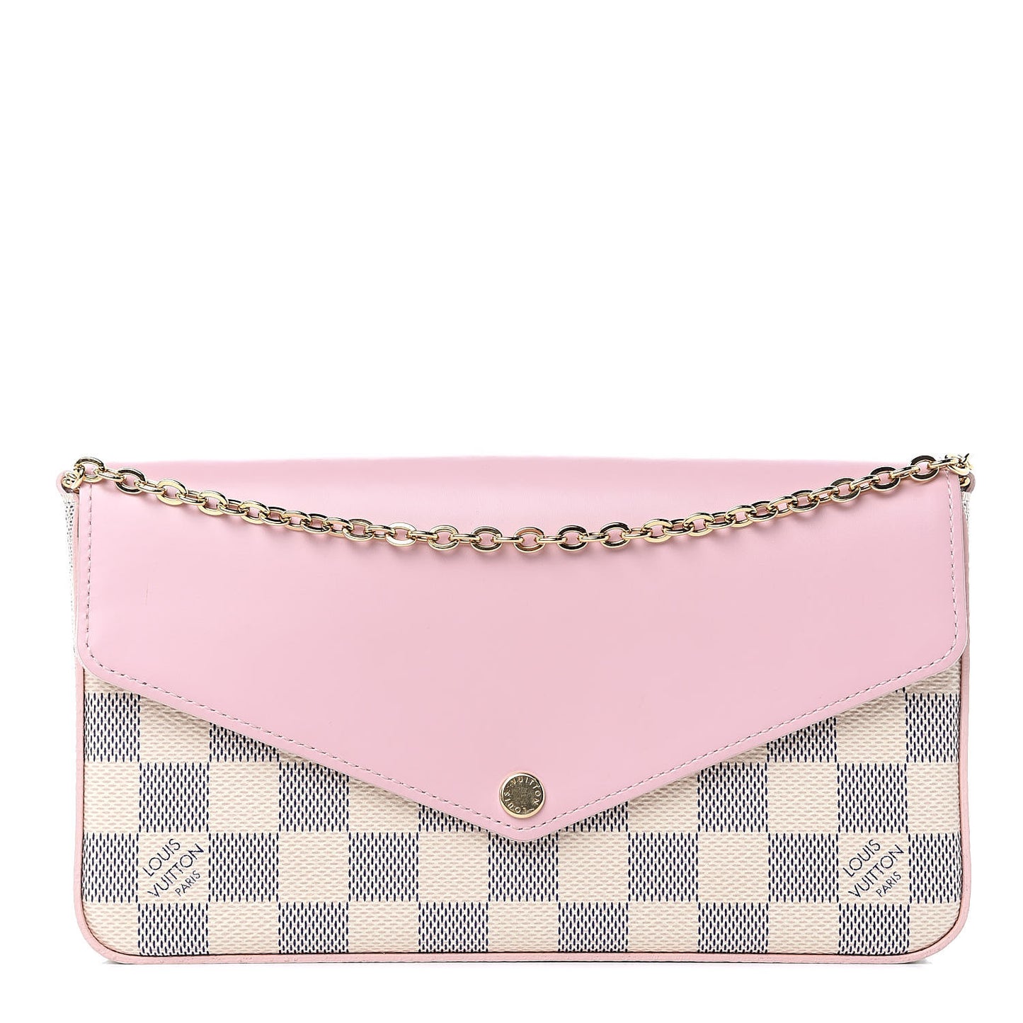 Damier Azur Calfskin Pochette Felicie Eau de Rose
