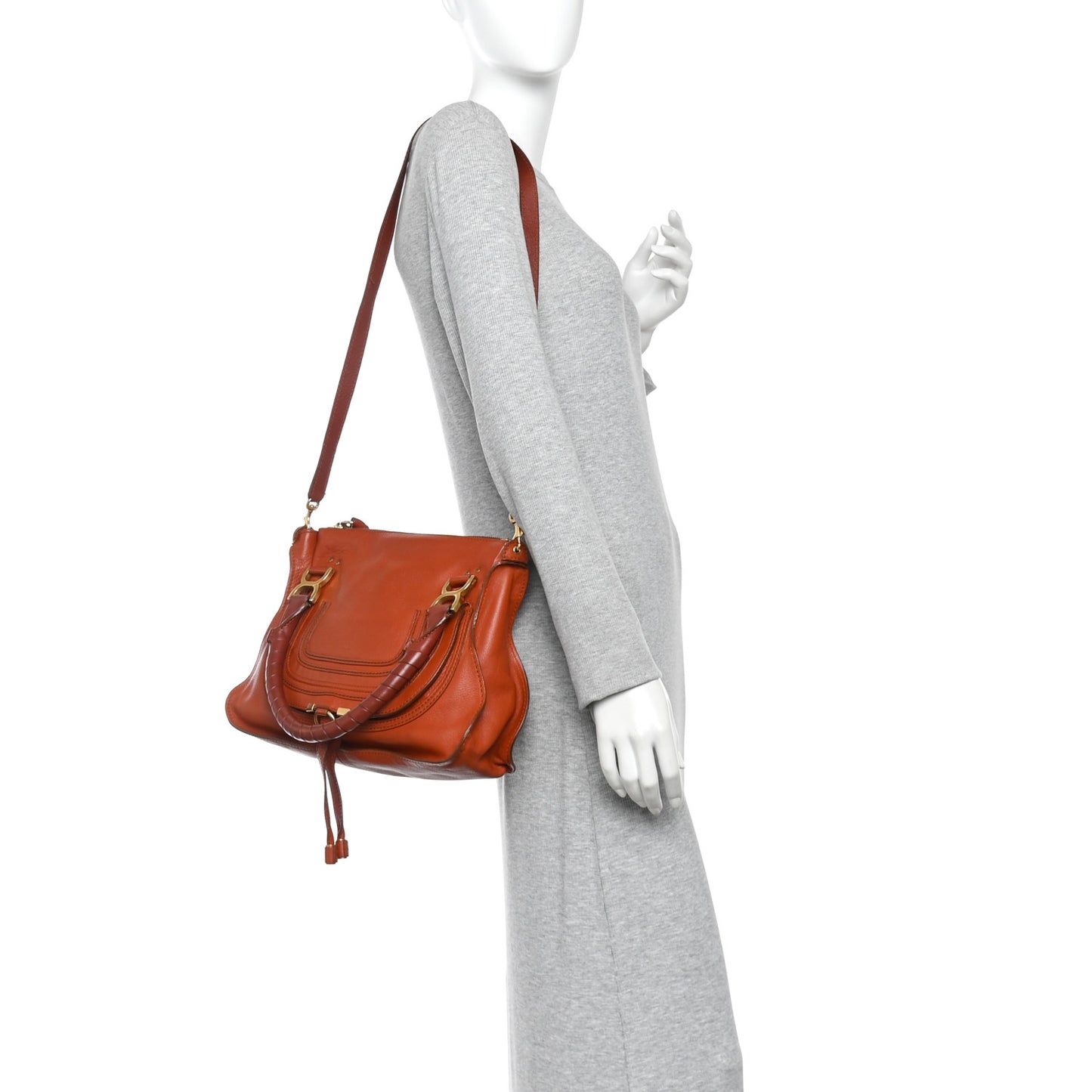 Calfskin Medium Marcie Satchel Maple Leaf