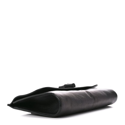 Gucci Pebbled Calfskin Bamboo Daily Clutch Black 4 of 13