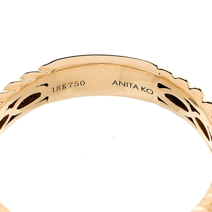 Anita Ko 18K Yellow Gold Diamond Zoe Heart Thin Ring 54 7 4 of 5