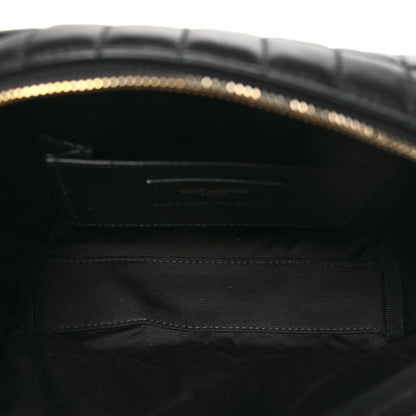 Saint Laurent Lambskin Carre Quilted Cassandre Mini Camera Bag Black 5 of 10