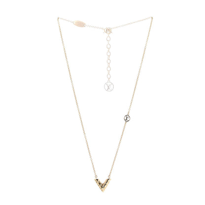Louis Vuitton Essential V Guilloche Necklace Gold 3 of 6