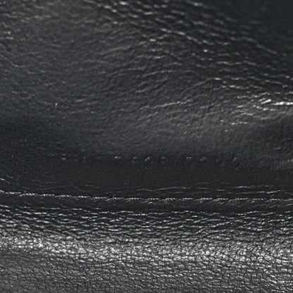 Saint Laurent Grain De Poudre Matelasse Chevron Monogram Chain Wallet Black 8 of 15