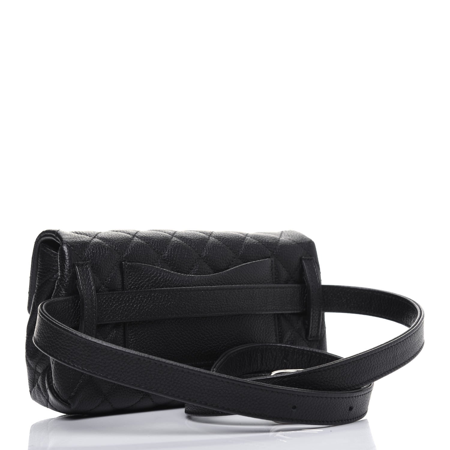 Chanel Grained Calfskin Quilted 2.55 Reissue Flap Belt Bag Clutch Black 3 of 11