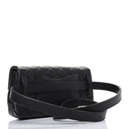 Chanel Grained Calfskin Quilted 2.55 Reissue Flap Belt Bag Clutch Black 3 of 11