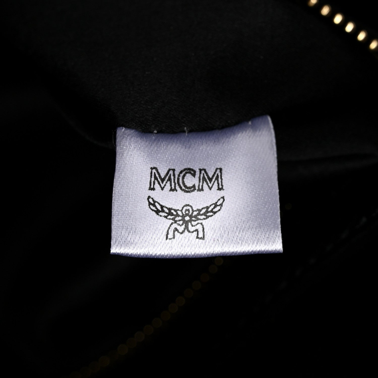 MCM Visetos Striped Studded Small Stark M Backpack Black White