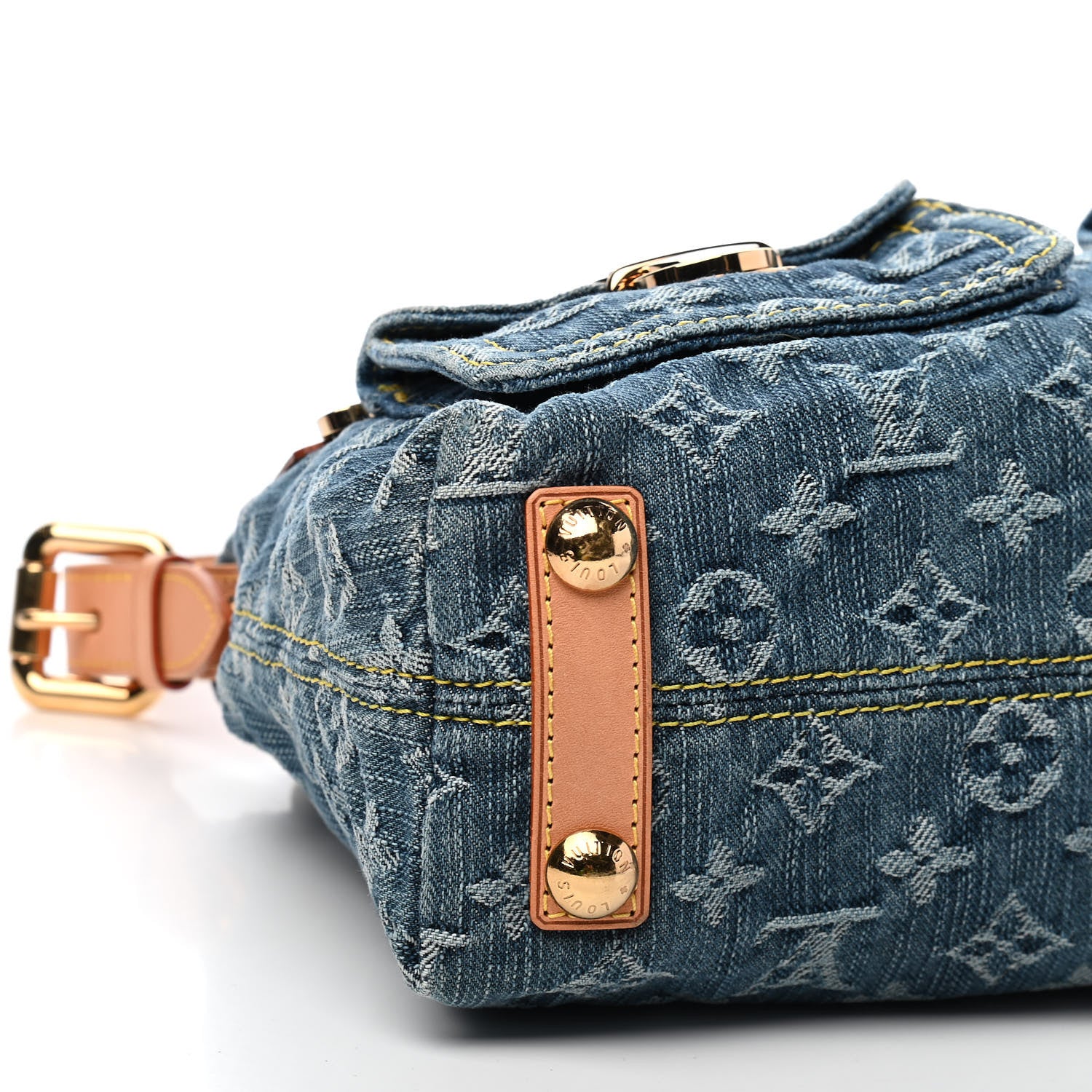 Louis Vuitton Monogram Denim Baggy PM Blue 6 of 9