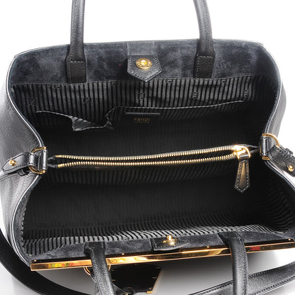 Fendi Vitello Elite Medium 2Jours Tote Black 7 of 13
