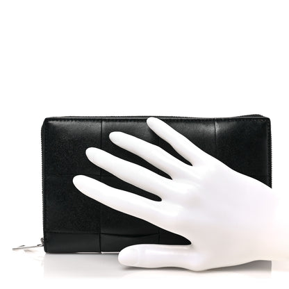 Bottega Veneta Nappa Maxi Intrecciato Zip Around Wallet Black 2 of 6