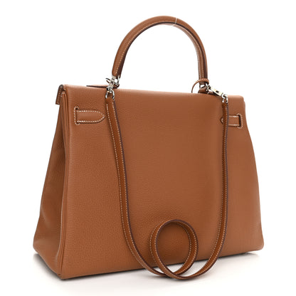 Hermes Togo Kelly Retourne 35 Gold 3 of 11