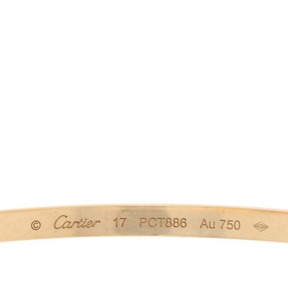 Cartier 18K Yellow Gold 6 Diamond Small LOVE Bracelet 17 3 of 7