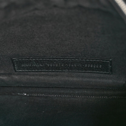 Balenciaga Smooth Calfskin Logo Large Everyday Beltpack Black White 7 of 11