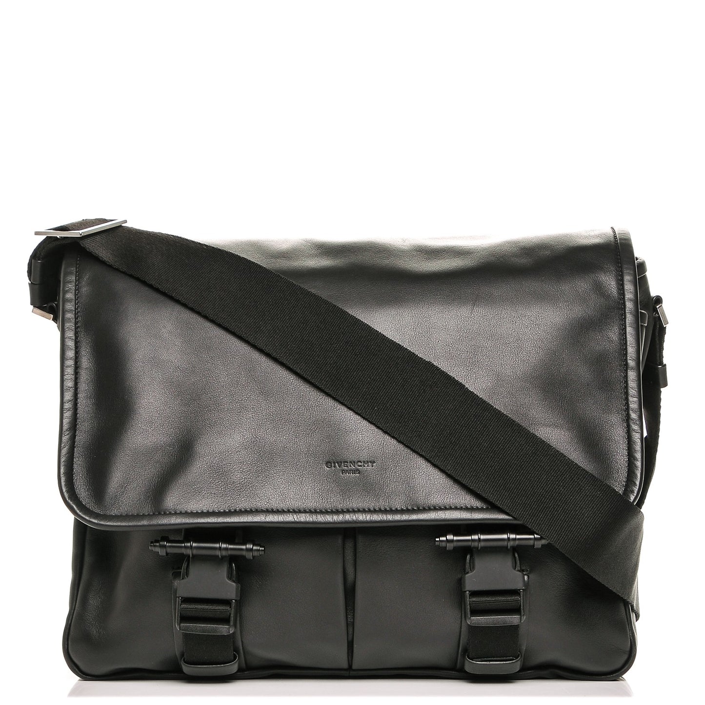Calfskin Obsedia Messenger Black