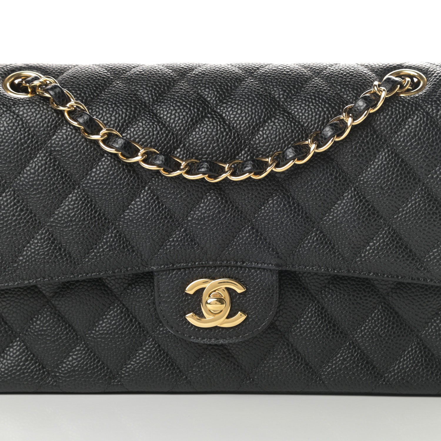 Chanel Caviar Quilted Medium Double Flap Black 8 of 13