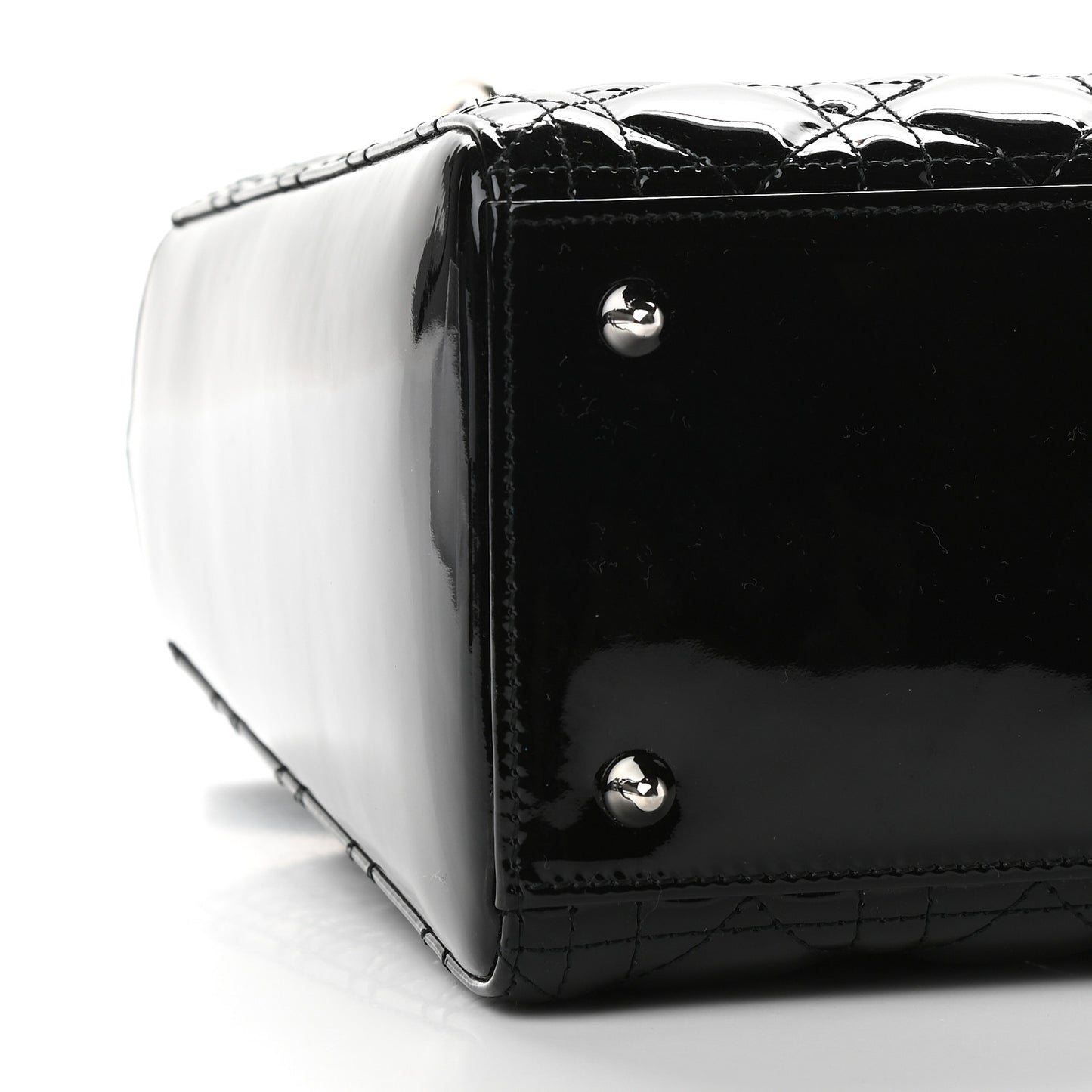 Patent Cannage Medium Lady Dior Black