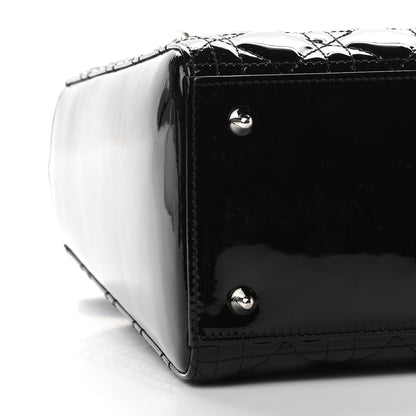 Christian Dior Patent Cannage Medium Lady Dior Black 8 of 9