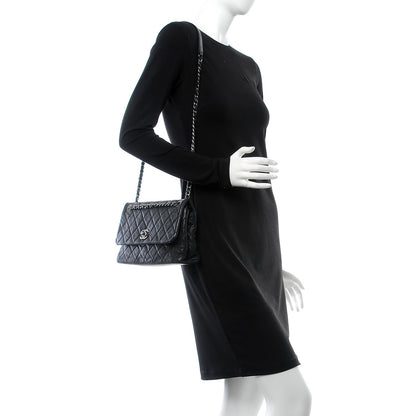 Chanel Sheepskin Quilted Jumbo Easy Flap Black 2 of 8