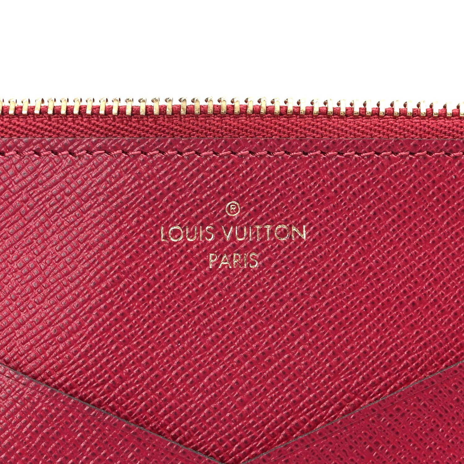 Louis Vuitton Calfskin Jeanne Wallet Zippered Insert Fuchsia 7 of 9