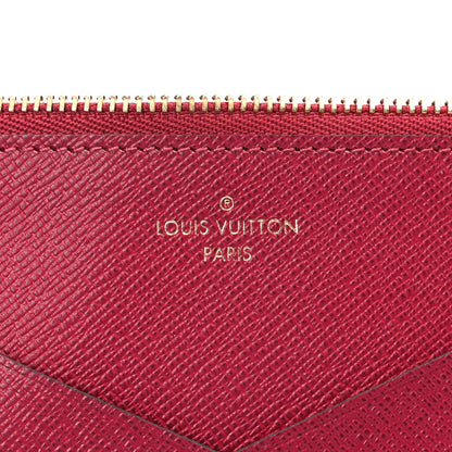 Louis Vuitton Calfskin Jeanne Wallet Zippered Insert Fuchsia 7 of 9