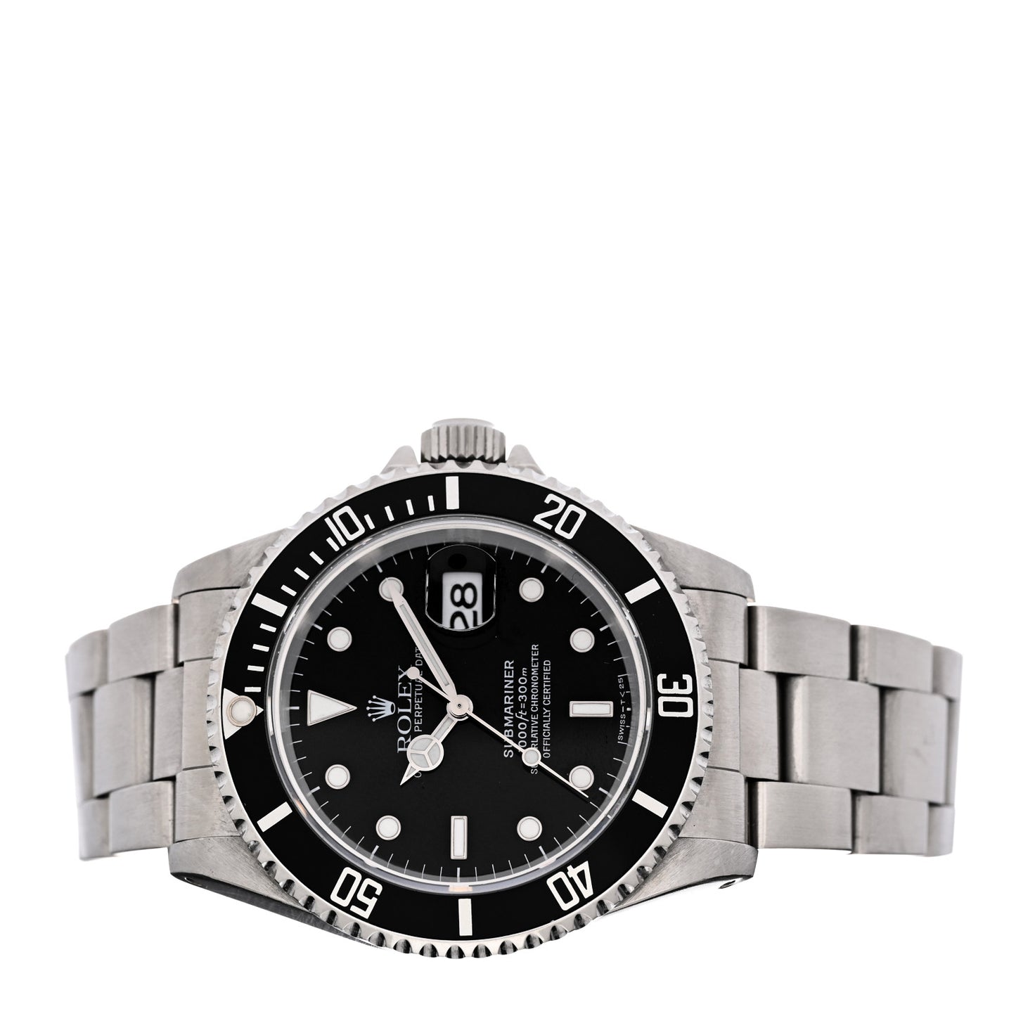 Stainless Steel 40mm Oyster Perpetual Submariner Date Watch Black 16610