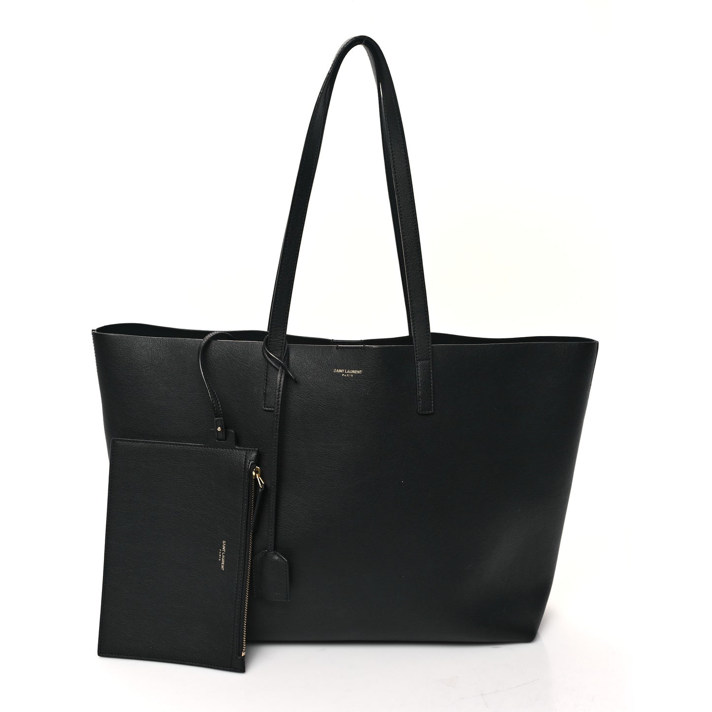 Calfskin Large Shopping Tote Black