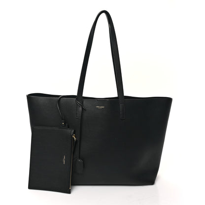 Saint Laurent Calfskin Large Shopping Tote Black 3 of 12