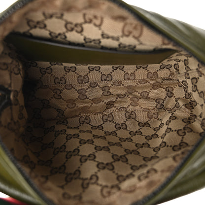 Gucci Piuma Lux Energy Web Monochrome Double G Crossbody Bag Military Wood 5 of 9