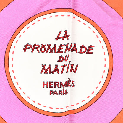Hermes Silk La Promenade du Matin Triangle Scarf 2 of 7