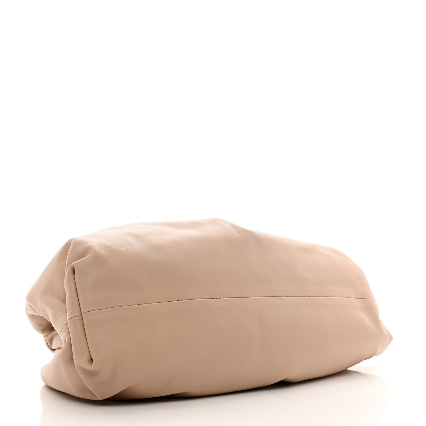 Smooth Butter Calf The Pouch Oversized Clutch Nude