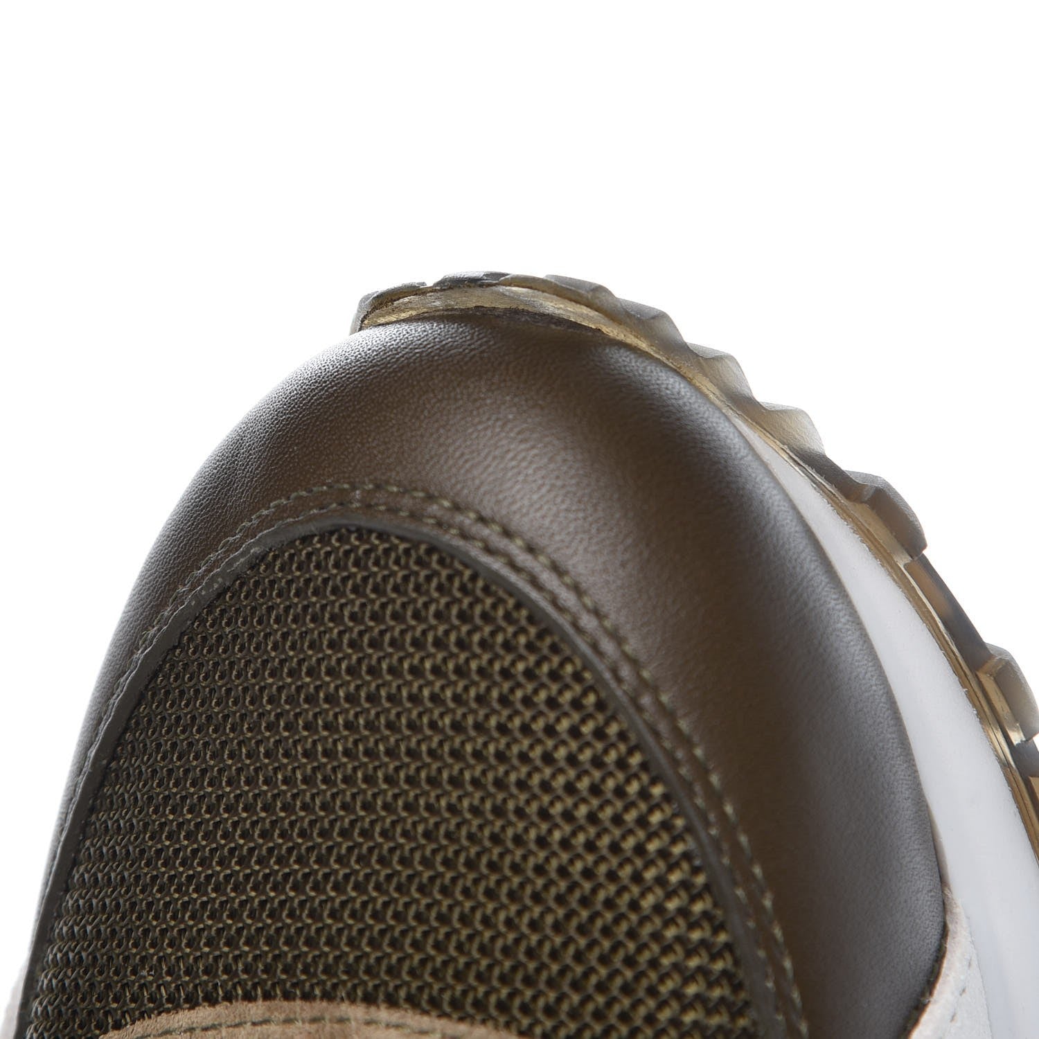 Louis Vuitton Suede Calfskin Run Away Sneakers 36 Kaki 9 of 11