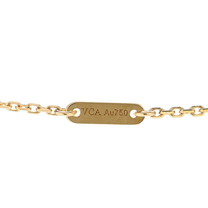 Van Cleef & Arpels 18K Yellow Gold Mother of Pearl Sweet Alhambra Pendant Necklace 6 of 7
