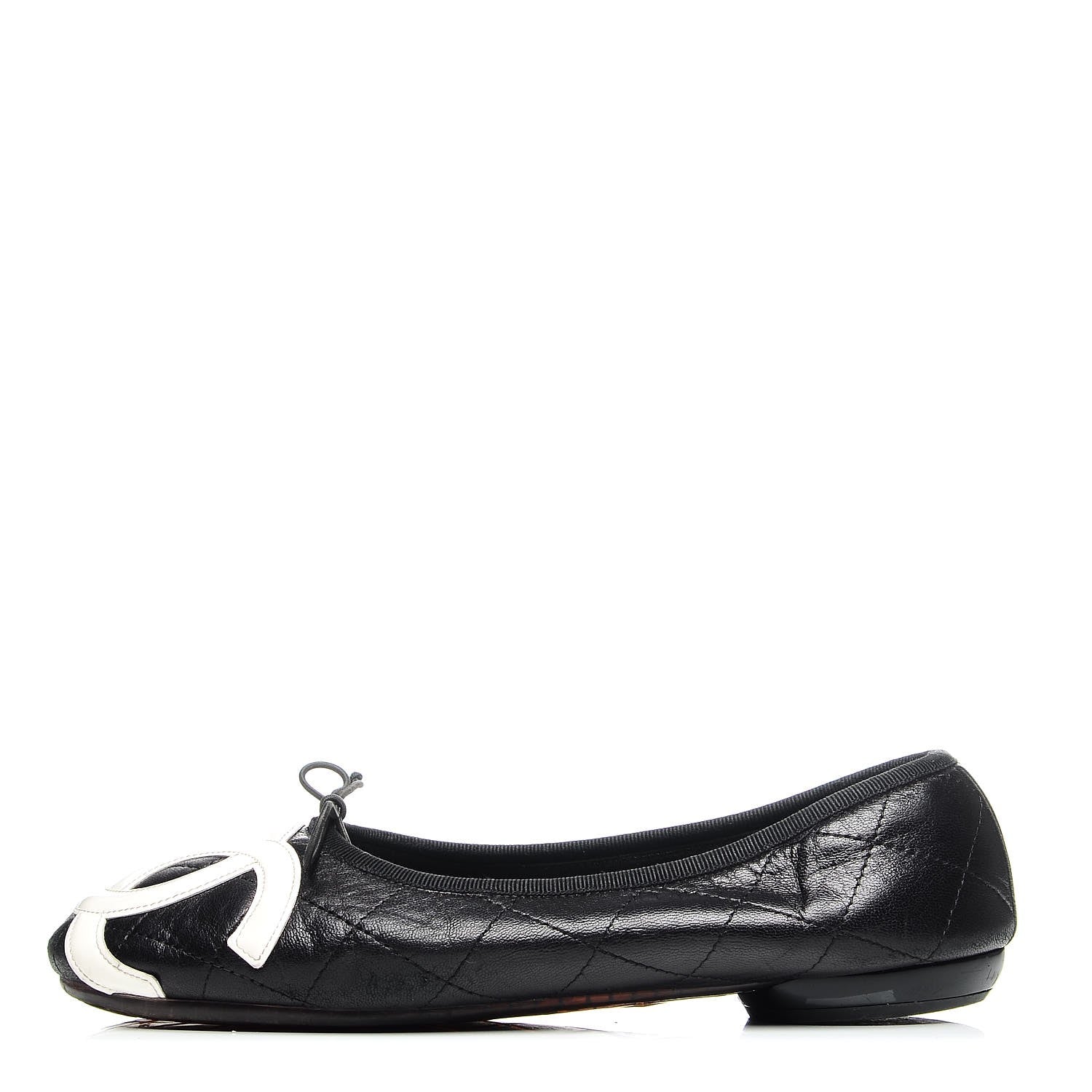 Chanel Lambskin Cambon Quilted Ballerina Flats 39 Black 1 of 9