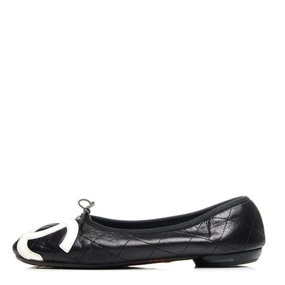 Chanel Lambskin Cambon Quilted Ballerina Flats 39 Black 1 of 9