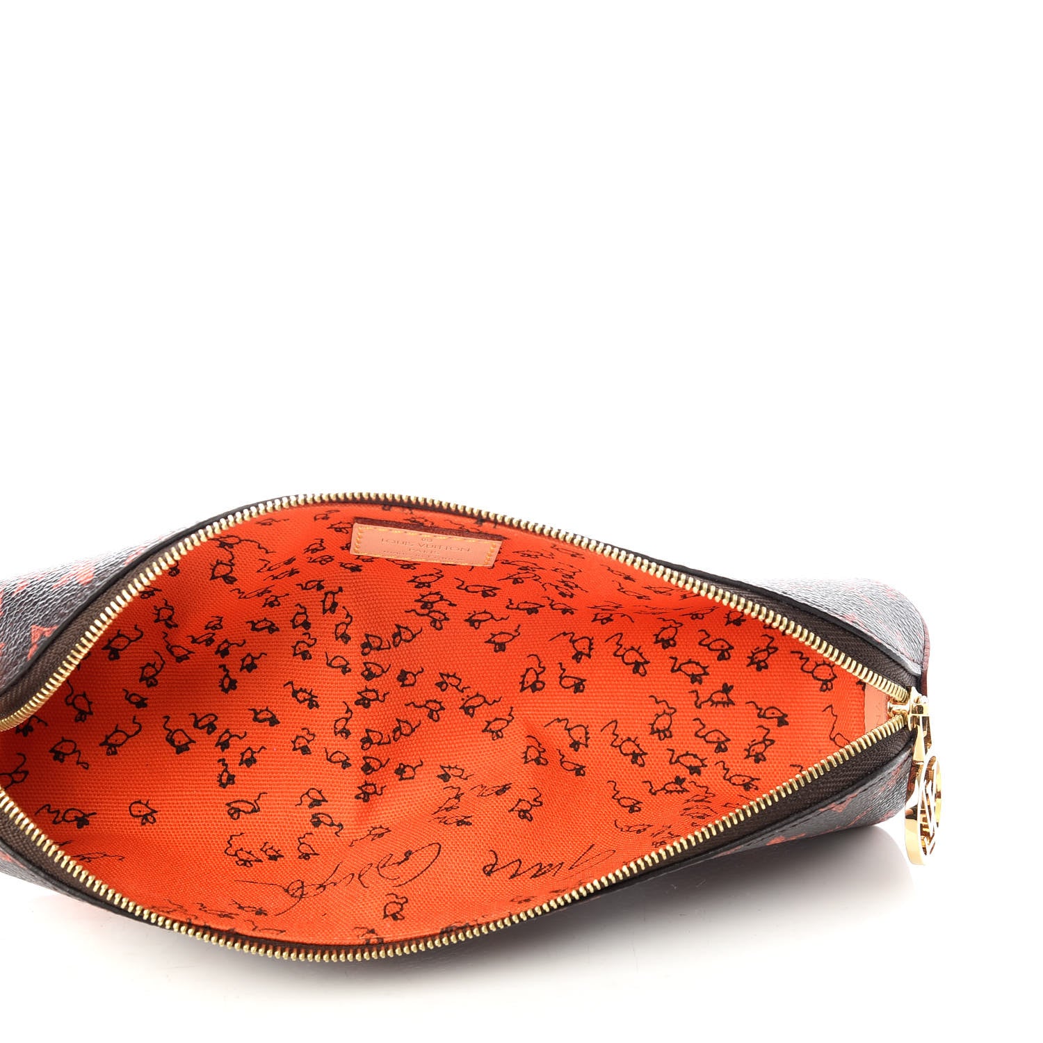 Louis Vuitton Catogram Elizabeth Pouch Orange Marron 5 of 7