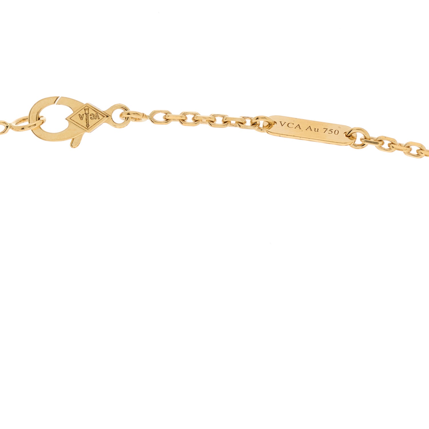 Van Cleef & Arpels 18K Yellow Gold Trace Chain Necklace 5 of 5