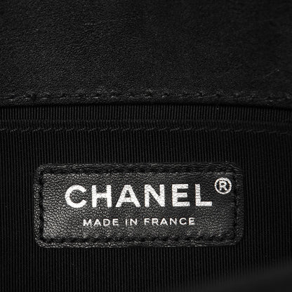 Chanel Calfskin Quilted Medium Boy Top Handle Flap Black 6 of 8