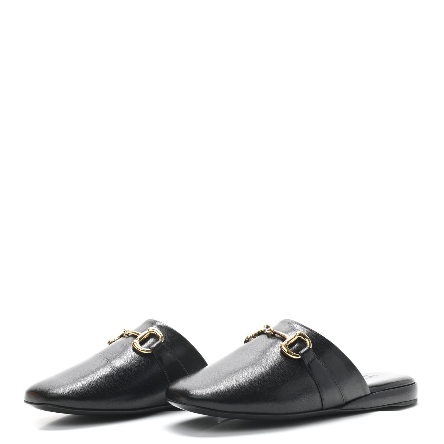 Goatskin Horsebit Pericle Slippers 38.5 Black