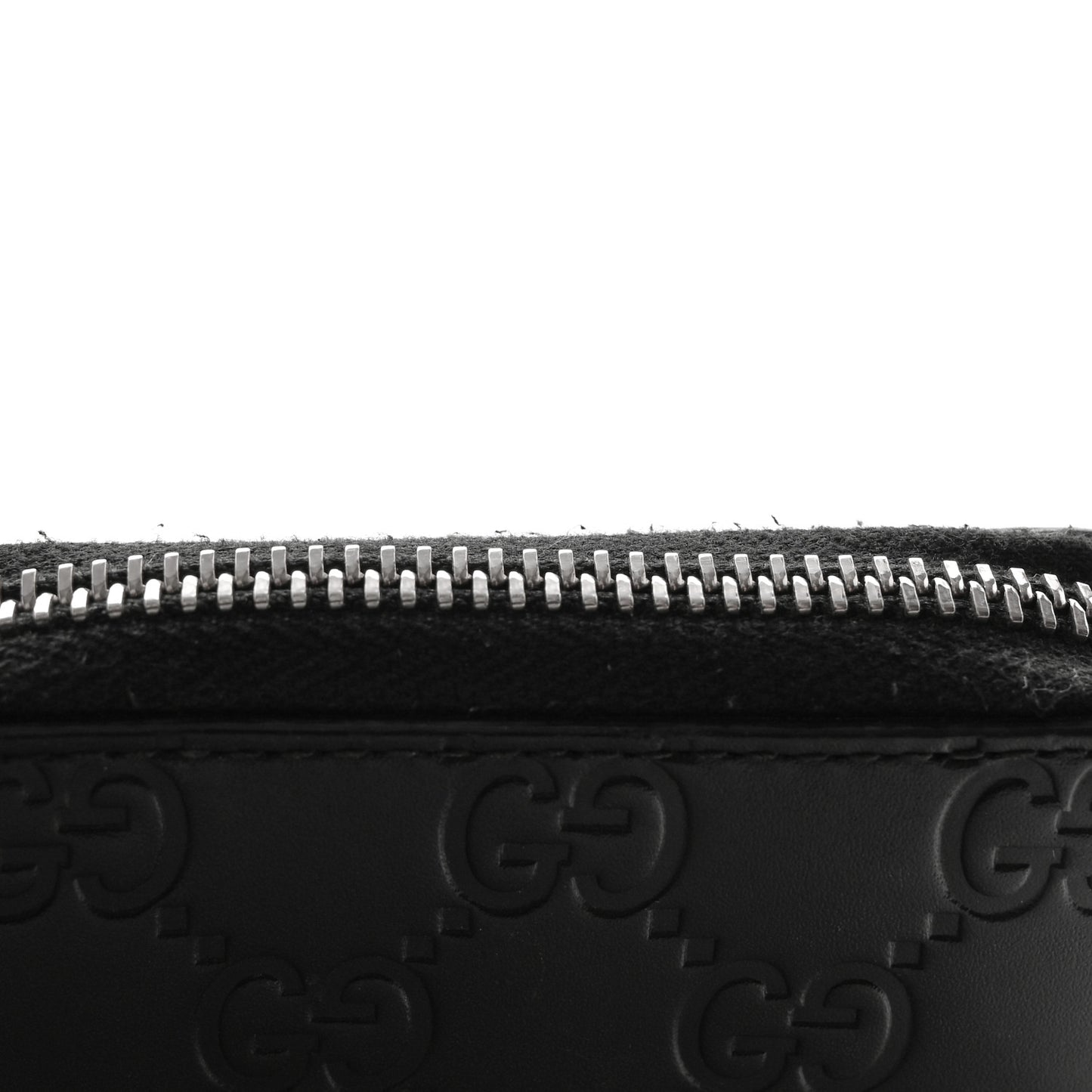 Guccissima Zip Around Card Case Black