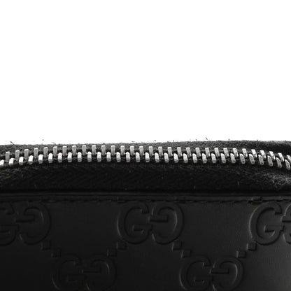 Gucci Guccissima Zip Around Card Case Black 8 of 14