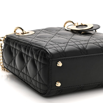 Christian Dior Lambskin Cannage Mini Lady Dior Black 9 of 11