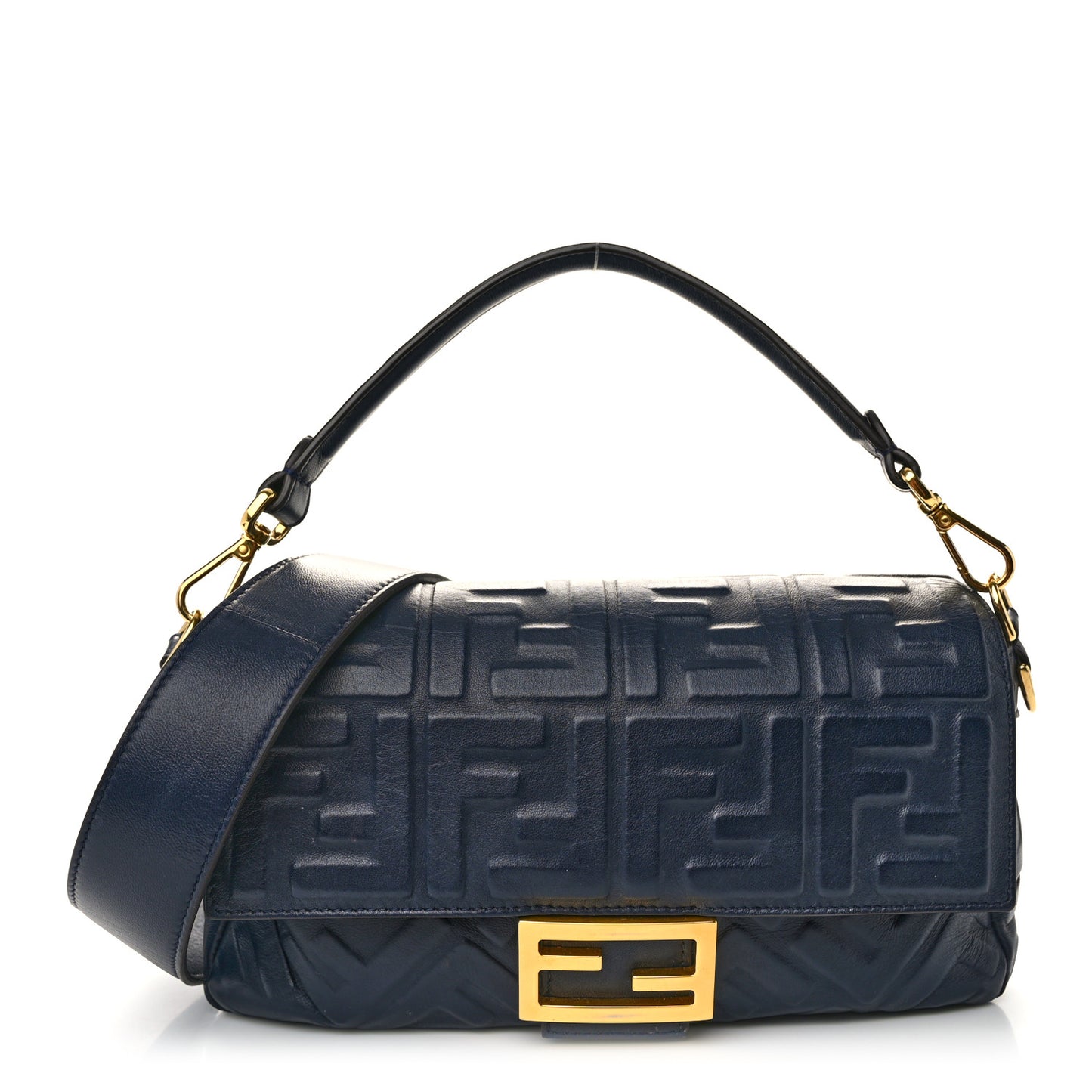 Nappa FF 1974 Embossed Baguette Midnight