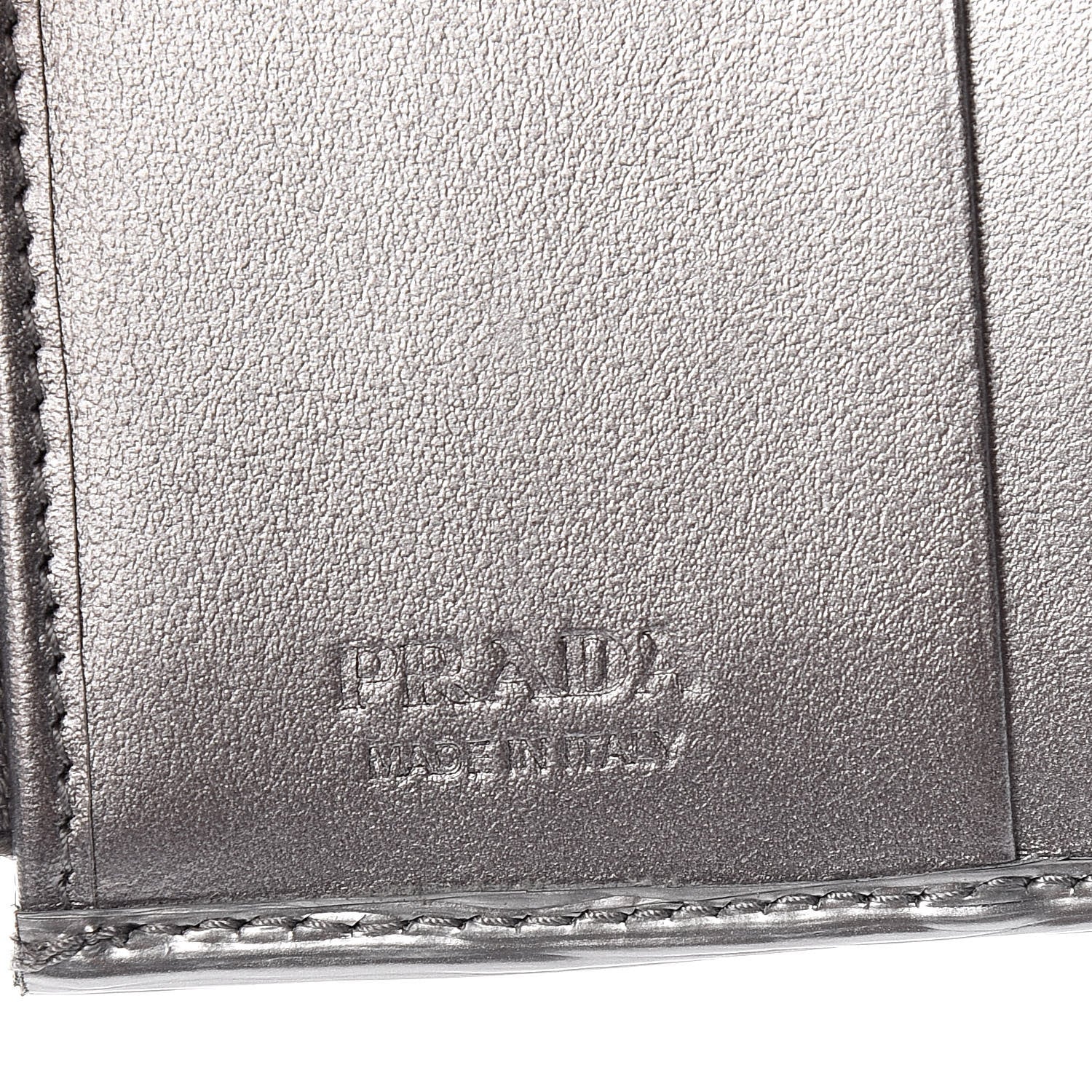 Prada Vitello Move Zip Coin Case Wallet Cromo 6 of 7
