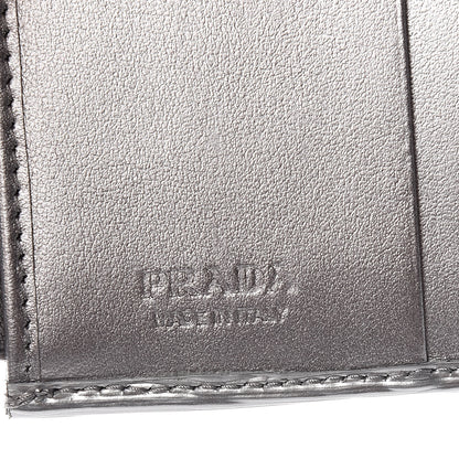 Prada Vitello Move Zip Coin Case Wallet Cromo 6 of 7