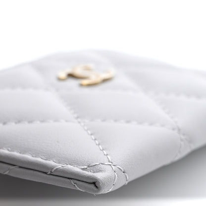 Chanel Lambskin Quilted Card Holder Grey 10 of 11