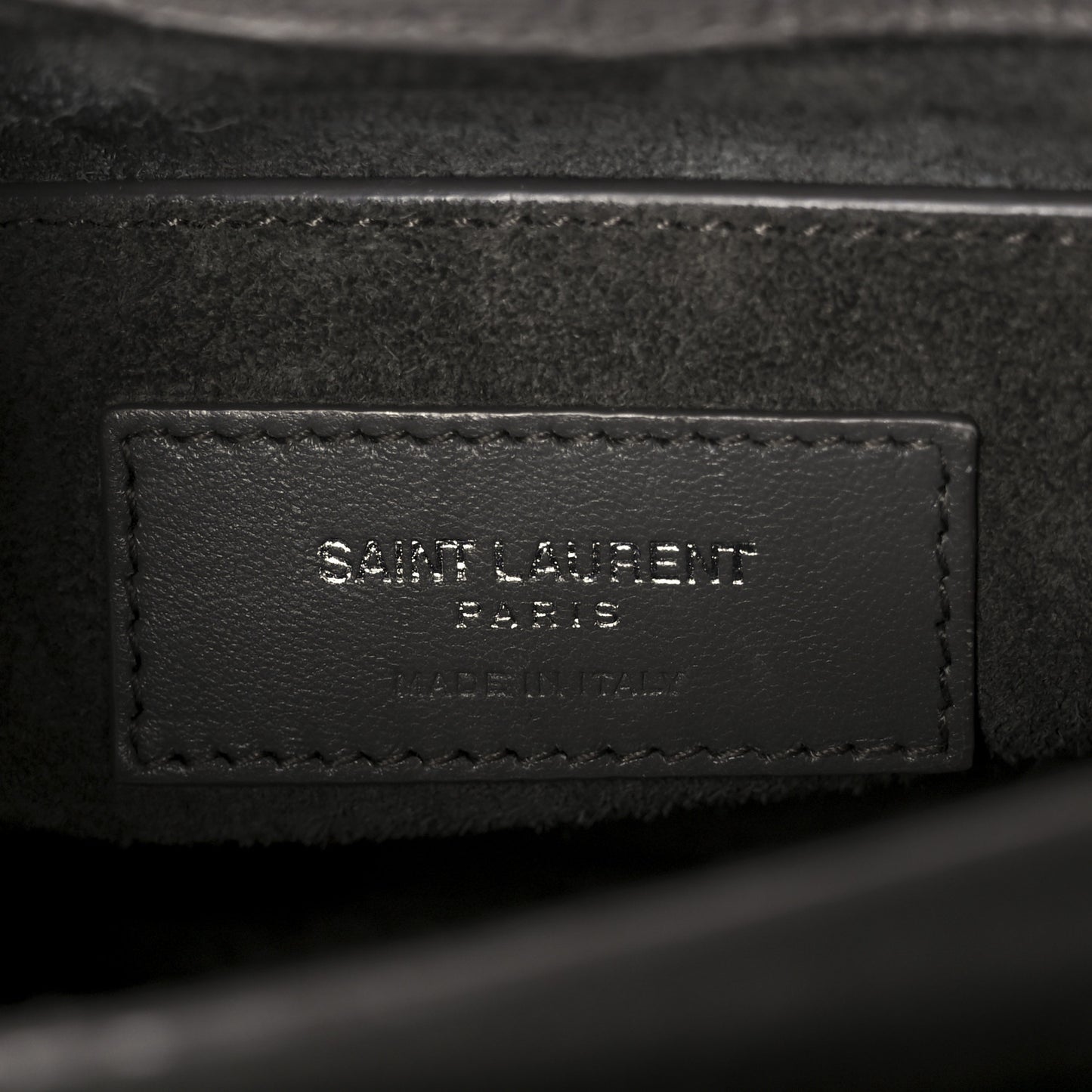 Calfskin Crocodile Embossed Medium Monogram Sunset Fog
